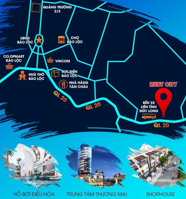 Tiện ích dự án Ruby City Bảo Lộc Lâm Đồng