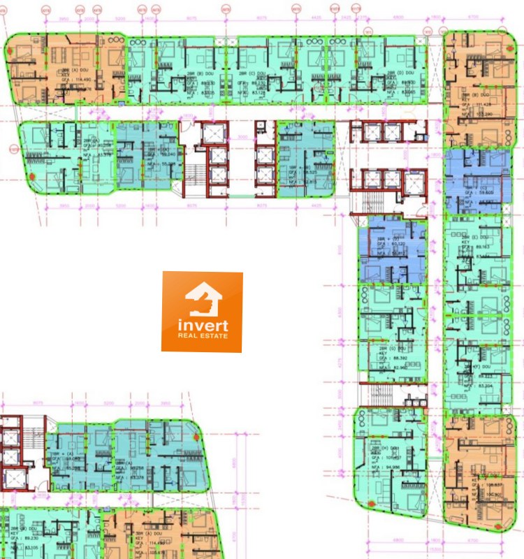 Mặt bằng điển hình tháp 2 tại dự án căn hộ King Crown Infinity Thủ Đức