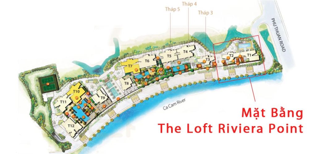 Mặt bằng căn hộ The Loft Riviera Point Quận 7
