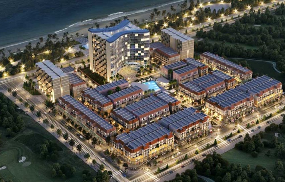 Phối cảnh dự án Kallias Complex City Phú Yên vào ban đêm