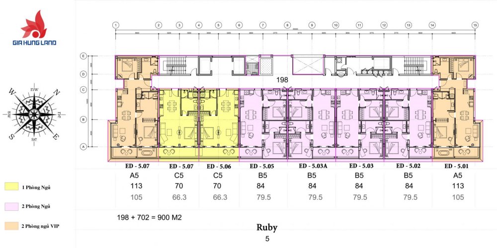  Edna Resort toà 5 Ruby