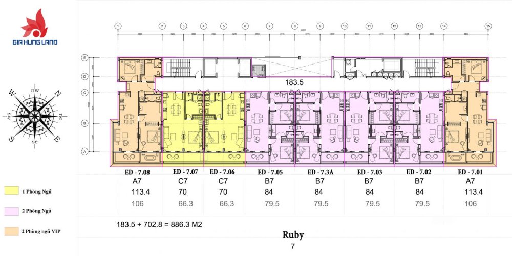  Edna Resort toà 7 Ruby