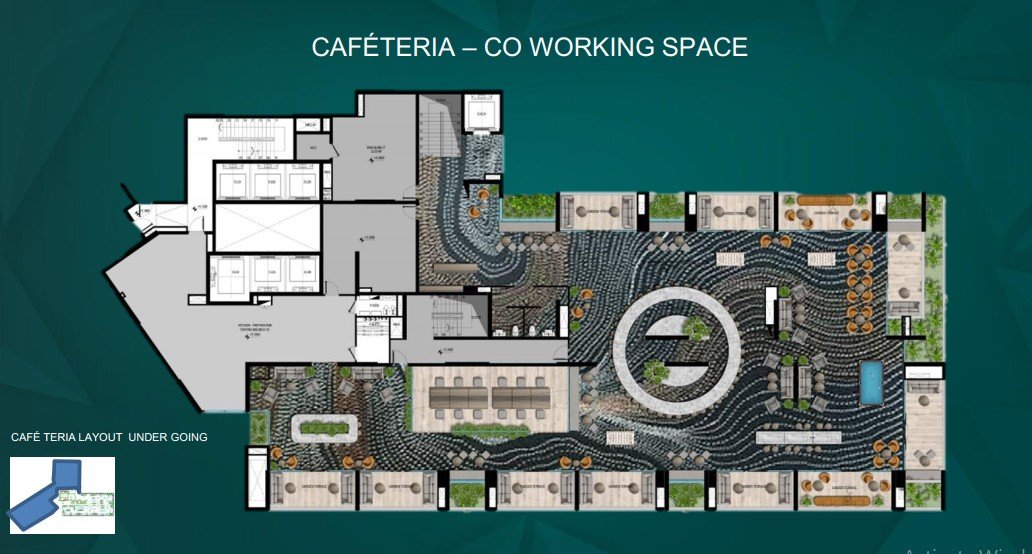 Cafe Co-Working Space nơi cư dân có không gian tiếp khách hoặc làm việc.