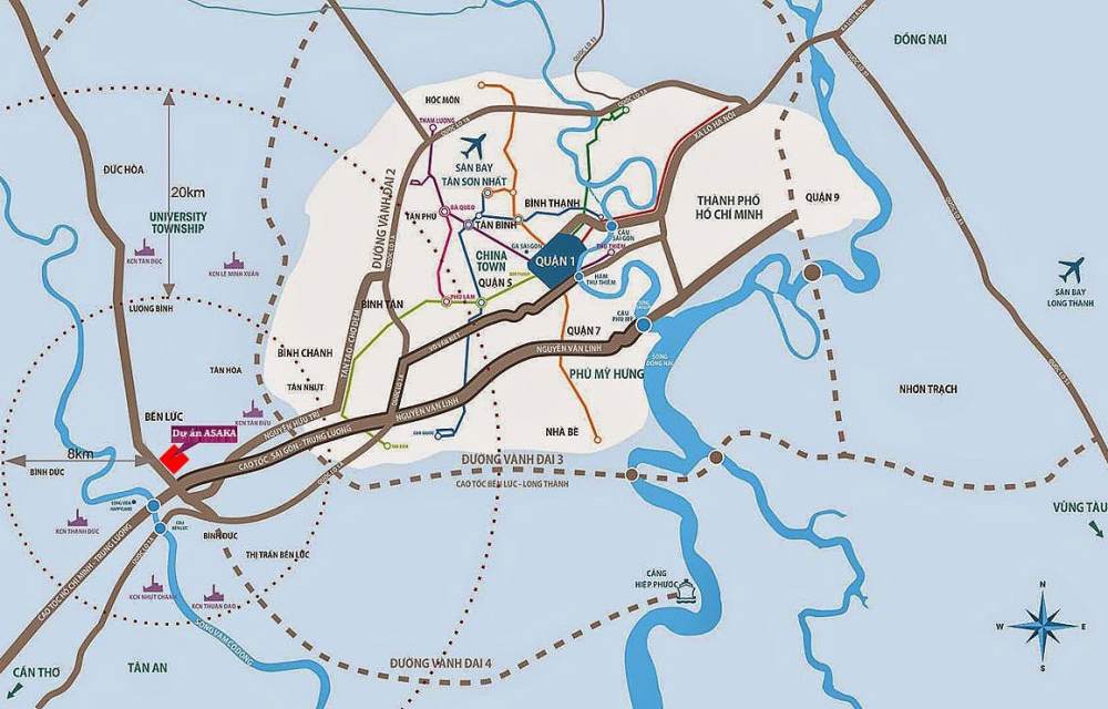 Ví trí dự án Asaka Riverside