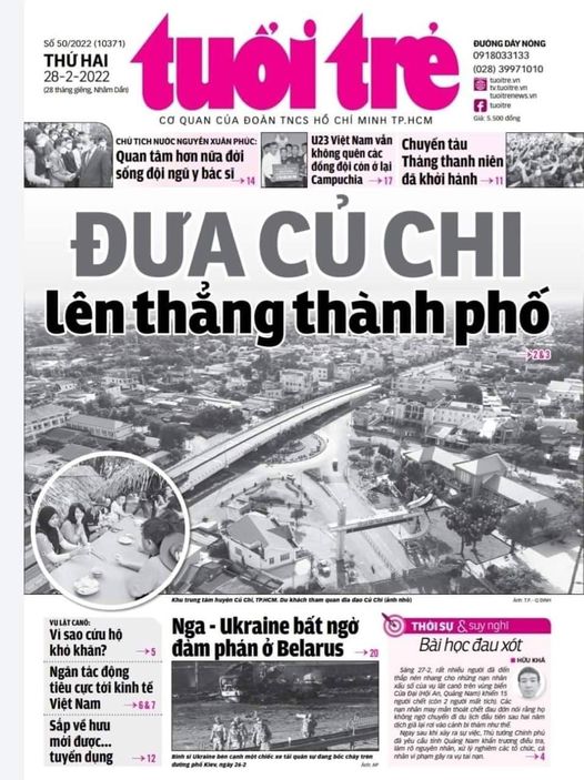 274923523_10159680802749771_8979006931923755064_n Huyện Củ Chi sẽ không lên quận mà phát triển thành TP trực thuộc TP.HCM. Bí thư Huyện ủy Củ Chi định hướng phát triển trung tâm logistics, xây dựng hồ phát triển cảnh quan, hình thành các khu dưỡng lão 5 sao...