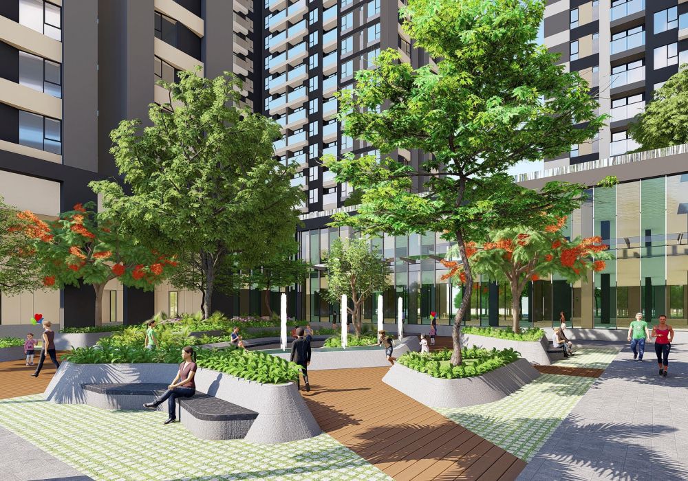 Công viên xanh của căn hộ Vũng Tàu Pearl Hưng Thịnh