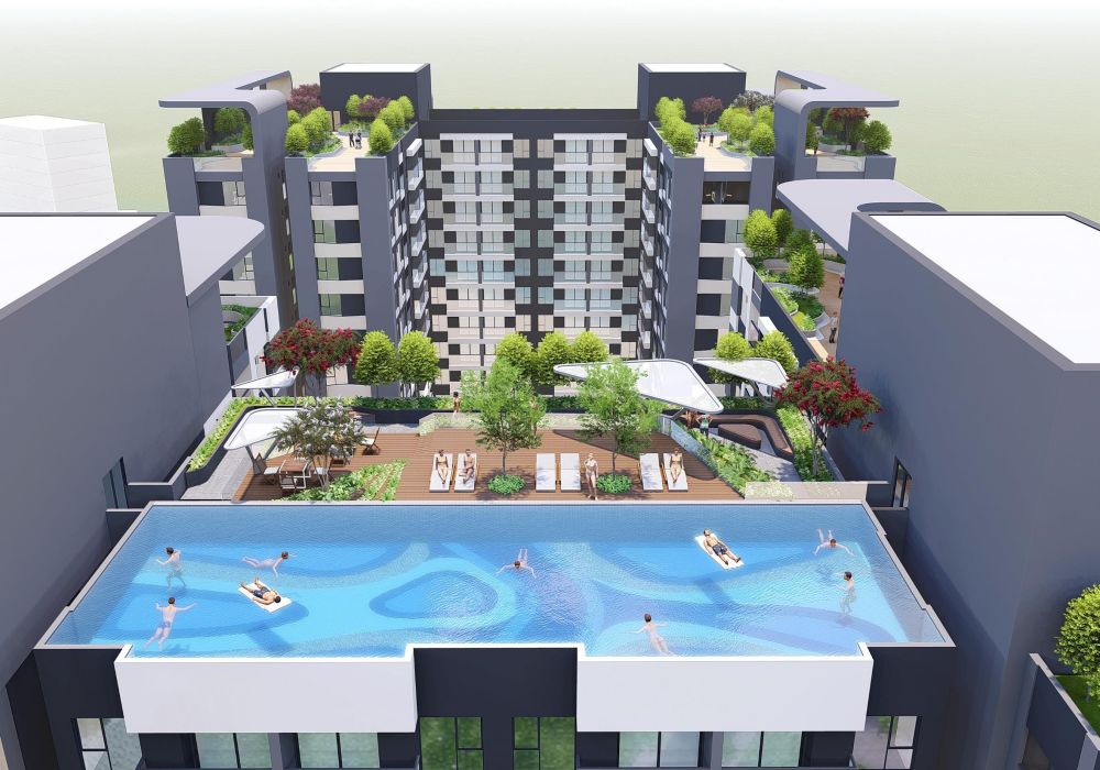 Phối cảnh Hồ bơi căn hộ Vũng Tàu Pearl Hưng Thịnh