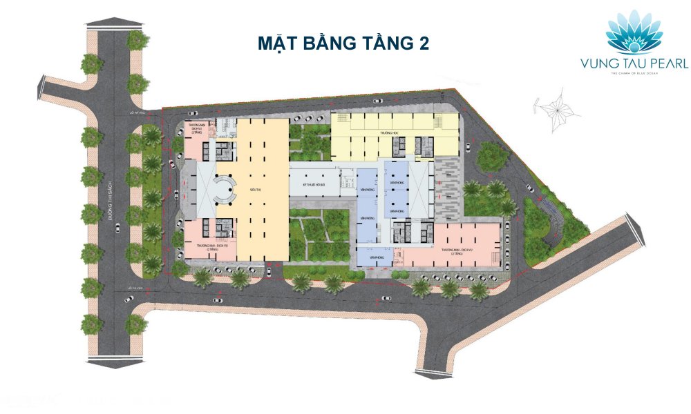 Mặt bằng tầng 2 căn hộ Vũng Tàu Pearl