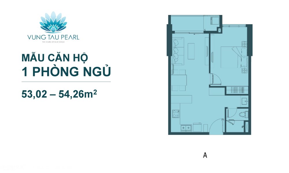 Thiết kế 1 phòng ngủ căn hộ Vũng Tàu Pearl