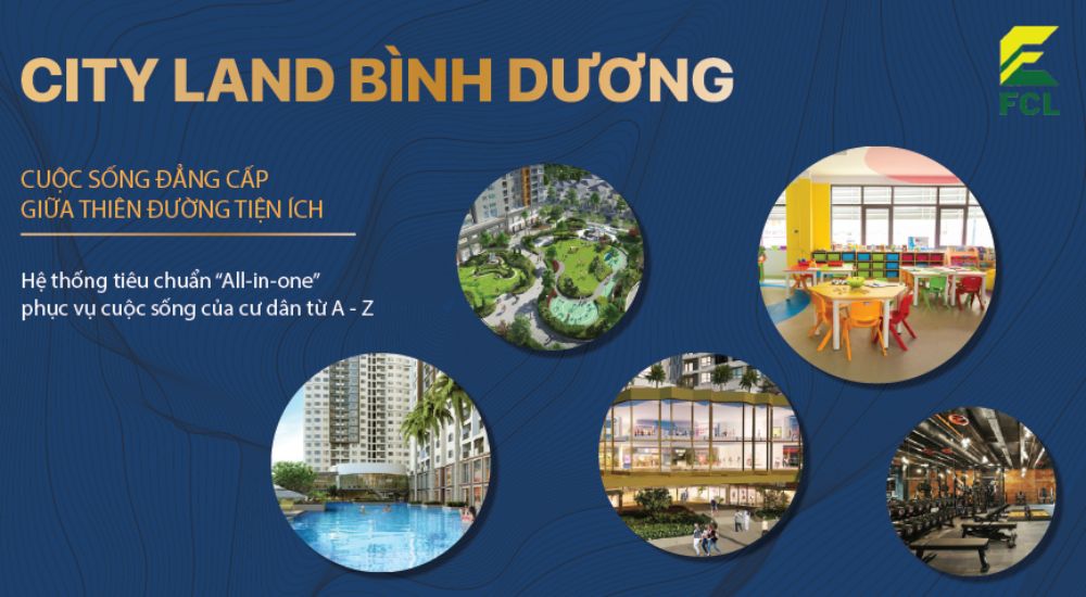 Tiện ích dự án đất nền City Land Bình Dương theo tiêu chuẩn All In One