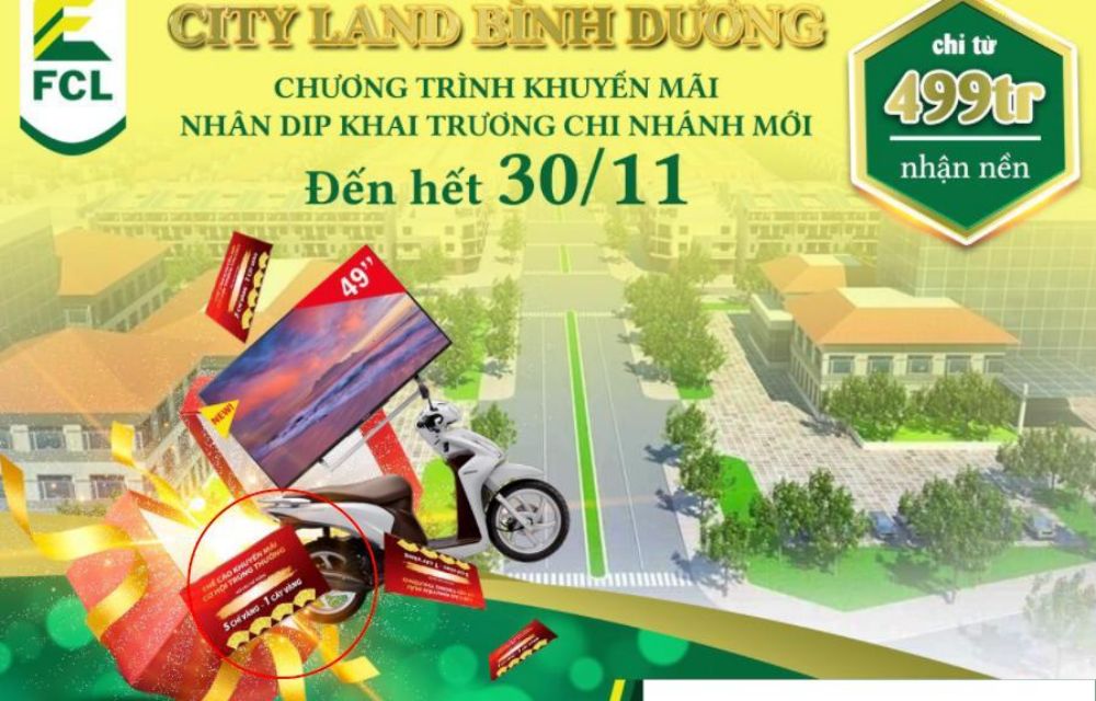 Chương trình của dự án đất nền City Land Bình Dương 