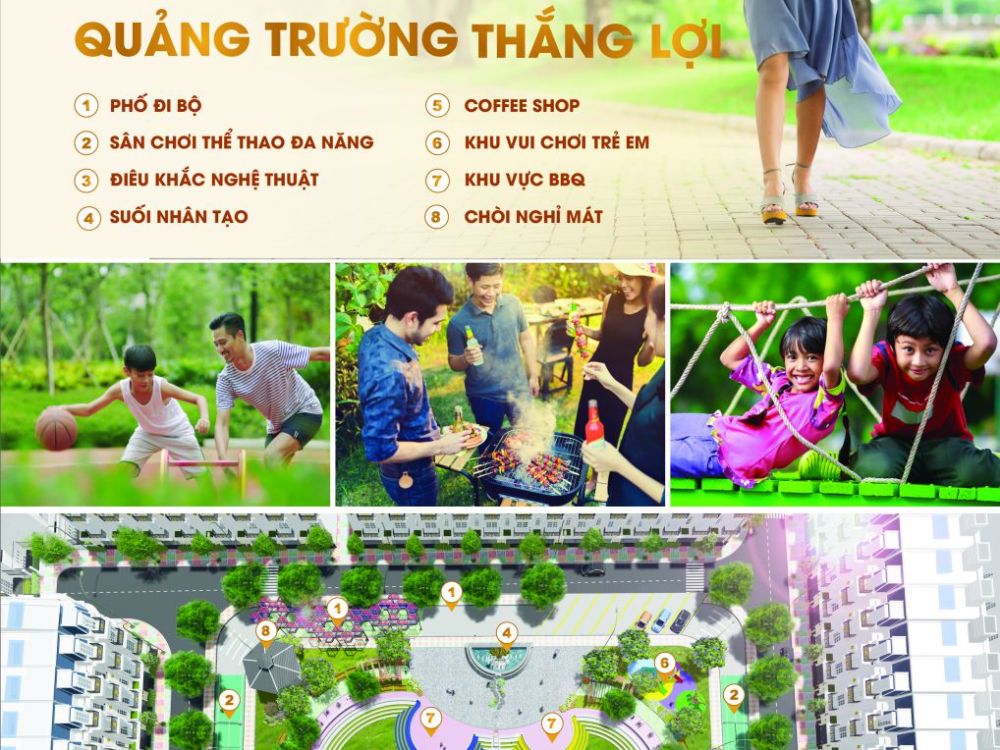 Quảng trường Thắng Lợi của dự án Galaxy Hải Sơn Đức Hoà Long An