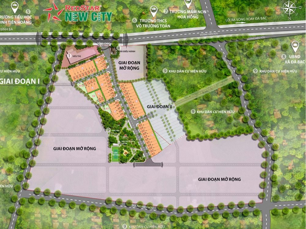 Mặt bằng phân lô dự án đất nền Redstar New City Bà Rịa Vũng Tàu