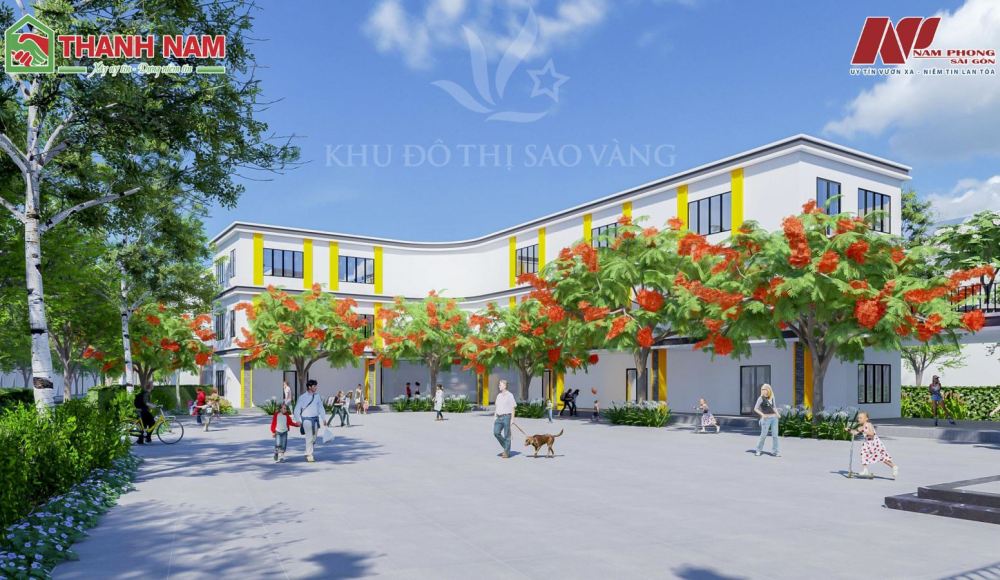 Trường học dự án khu đô thị Sao Vàng Long An