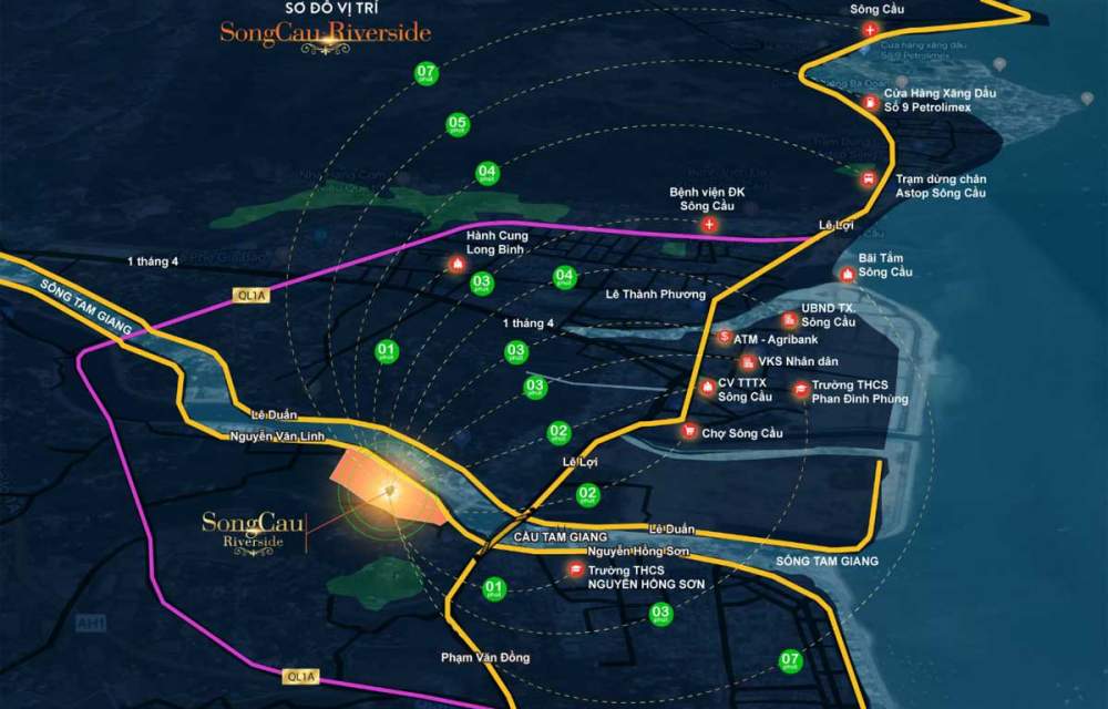 Vị trí dự án Sông Cầu Riverside