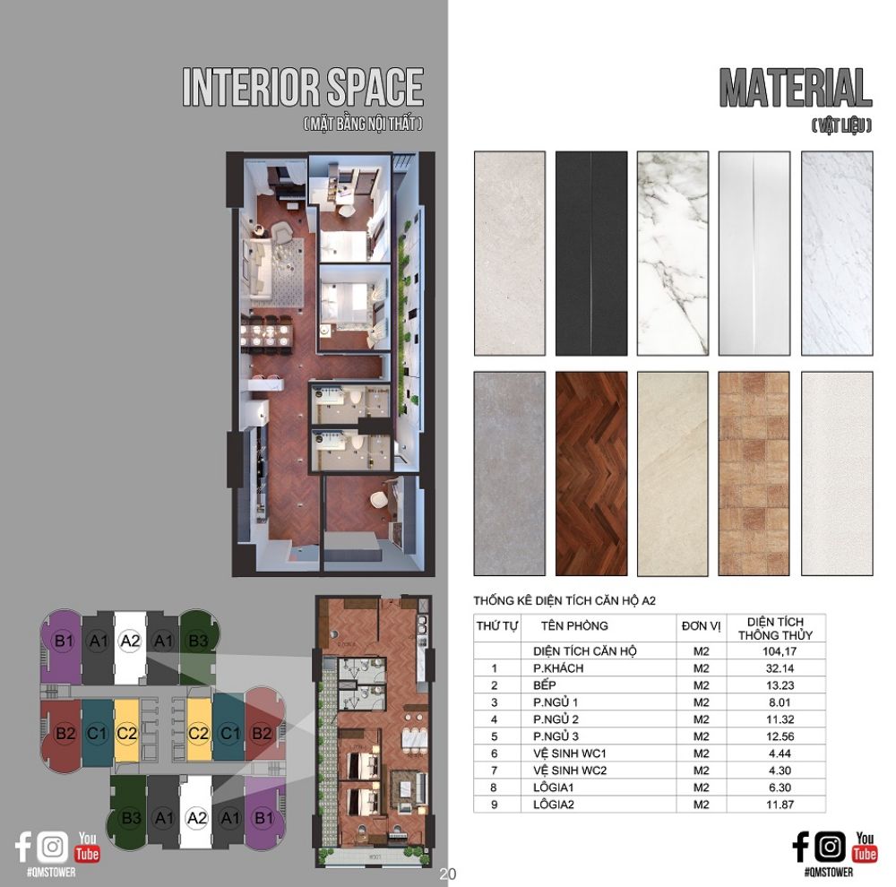 Mặt bằng B1 căn hộ chung cư QMS Tower 2 Tố Hữu Hà Nội