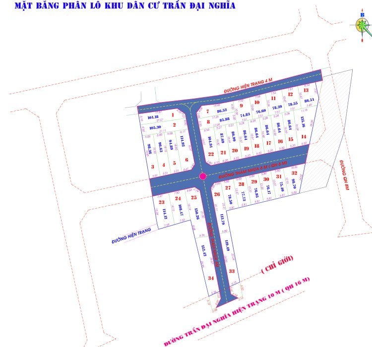 Mặt bằng phân lô dự án Cam Lâm Riverside tại Khánh Hoà