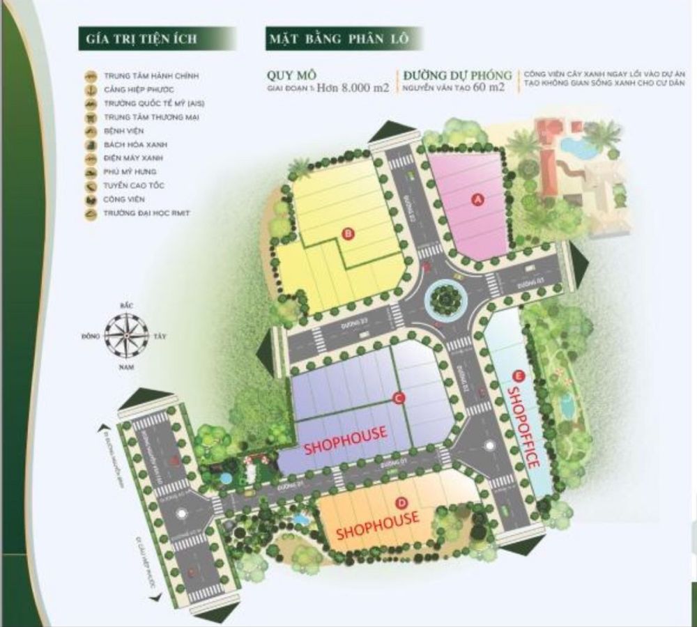 Mặt bằng phân lô dự án đất nền Long Savanna Nhà Bè 