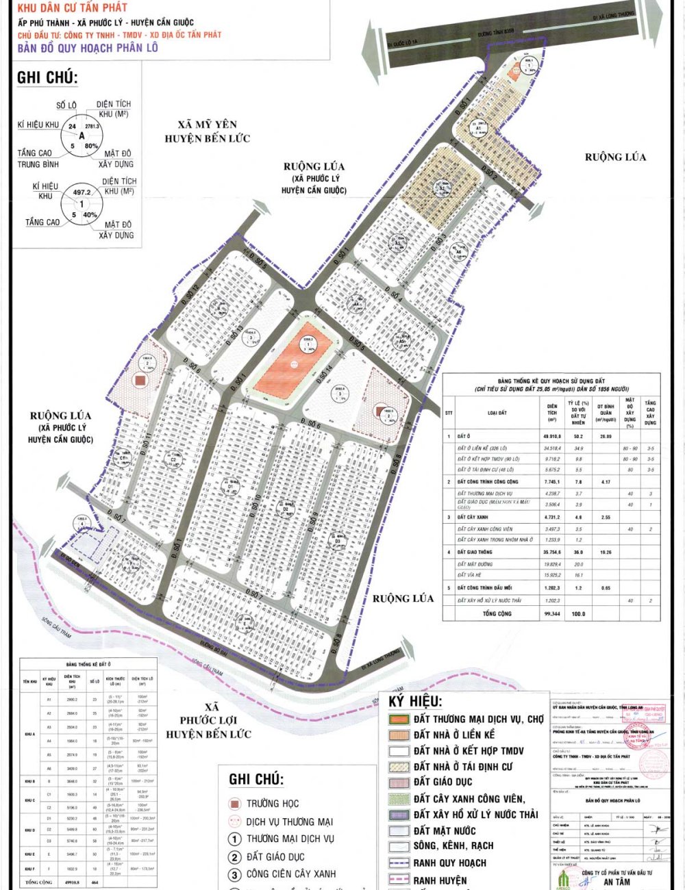 Mặt bằng dự án River Central Park Long An
