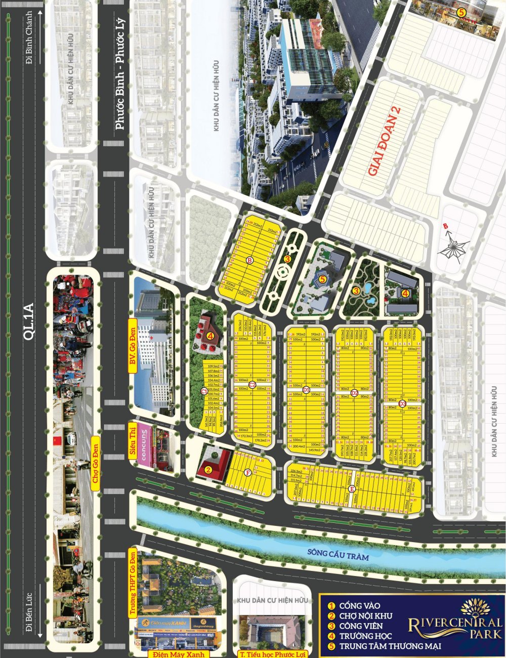 Mặt bằng dự án River Central Park Long An giai đoạn 2