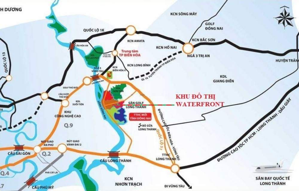 Vị trí dự án Waterfront City Nam Long