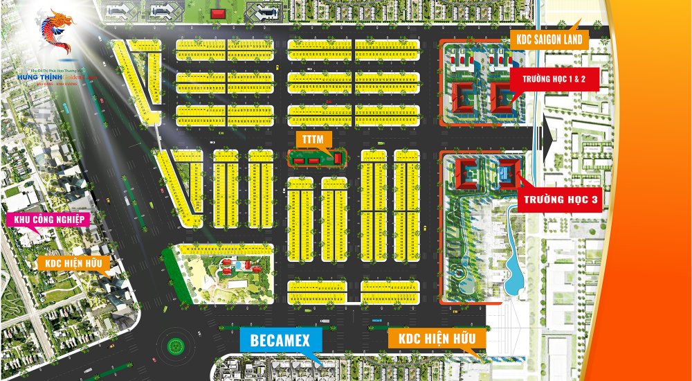 Mặt bằng dự án Hưng Thịnh Golden Land