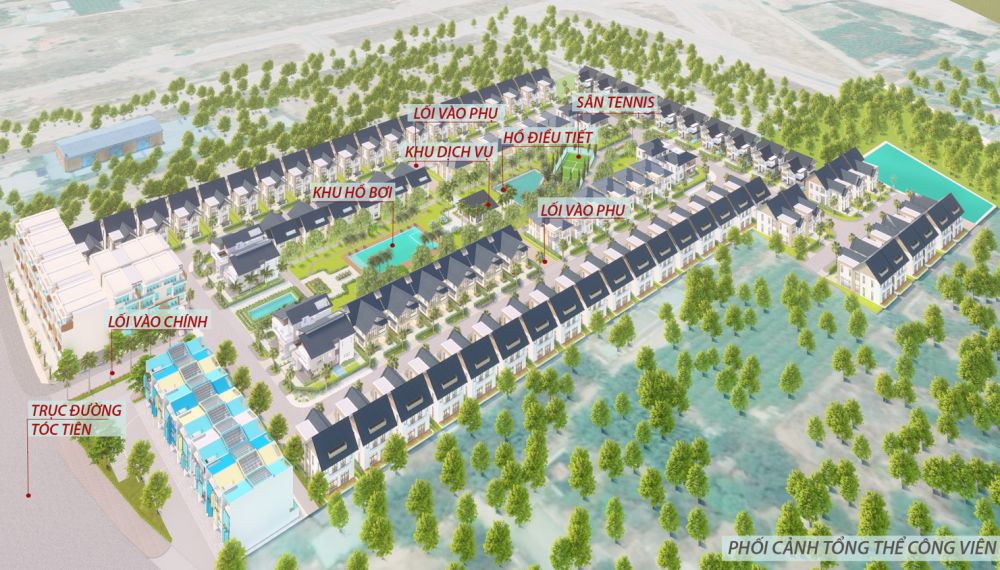 Phối cảnh toàn khu dự án khu biệt thự Golden Queen Bà Rịa