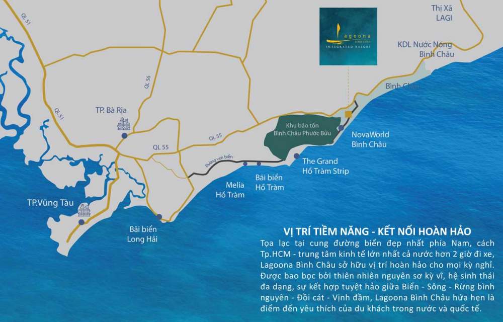 Vị trí dự án Lagoona Bình Châu