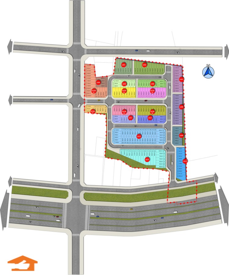 Mặt bằng phân lô chính thức dự án Galaxy Boulevard 