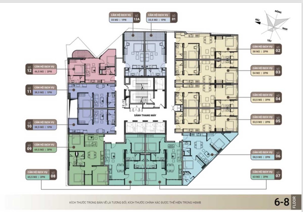 Mặt bằng 1 dự án căn hộ chung cư The Light Phú Yên 