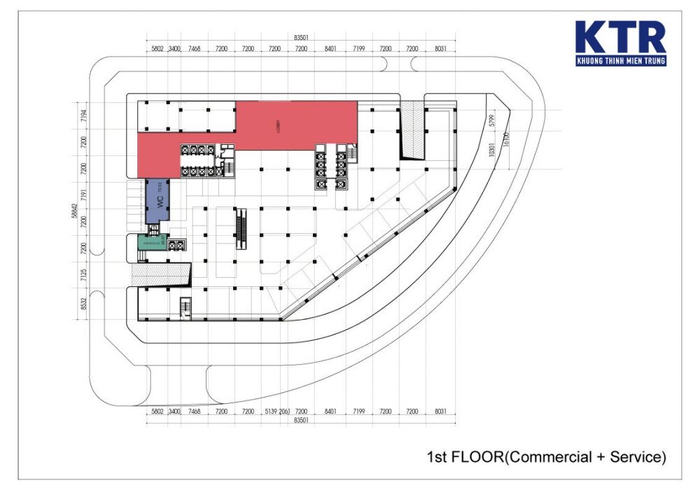 Mặt bằng trung tâm thương mại dịch vụ dự án Apec Mandala Wyndham Huế