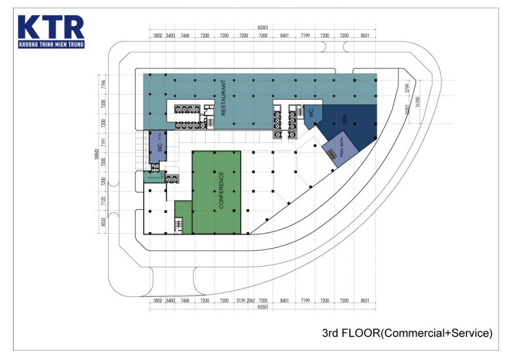 Mặt bằng Rooftop dự án Apec Mandala Wyndham Huế