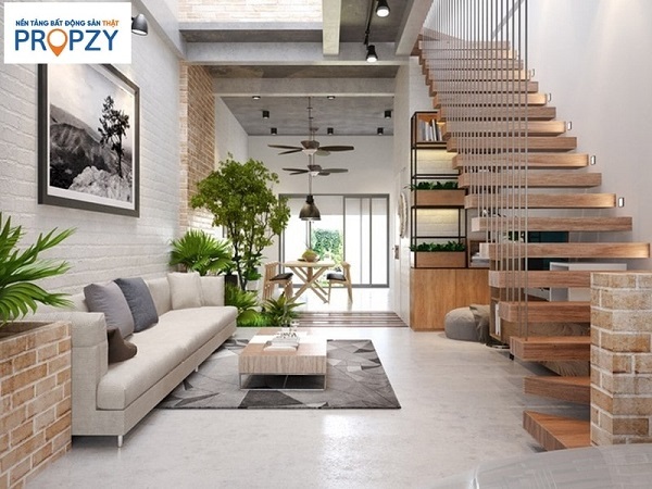 Thiết kế nhà phố có giếng trời sang trọng, tiện nghi và hợp phong thủy