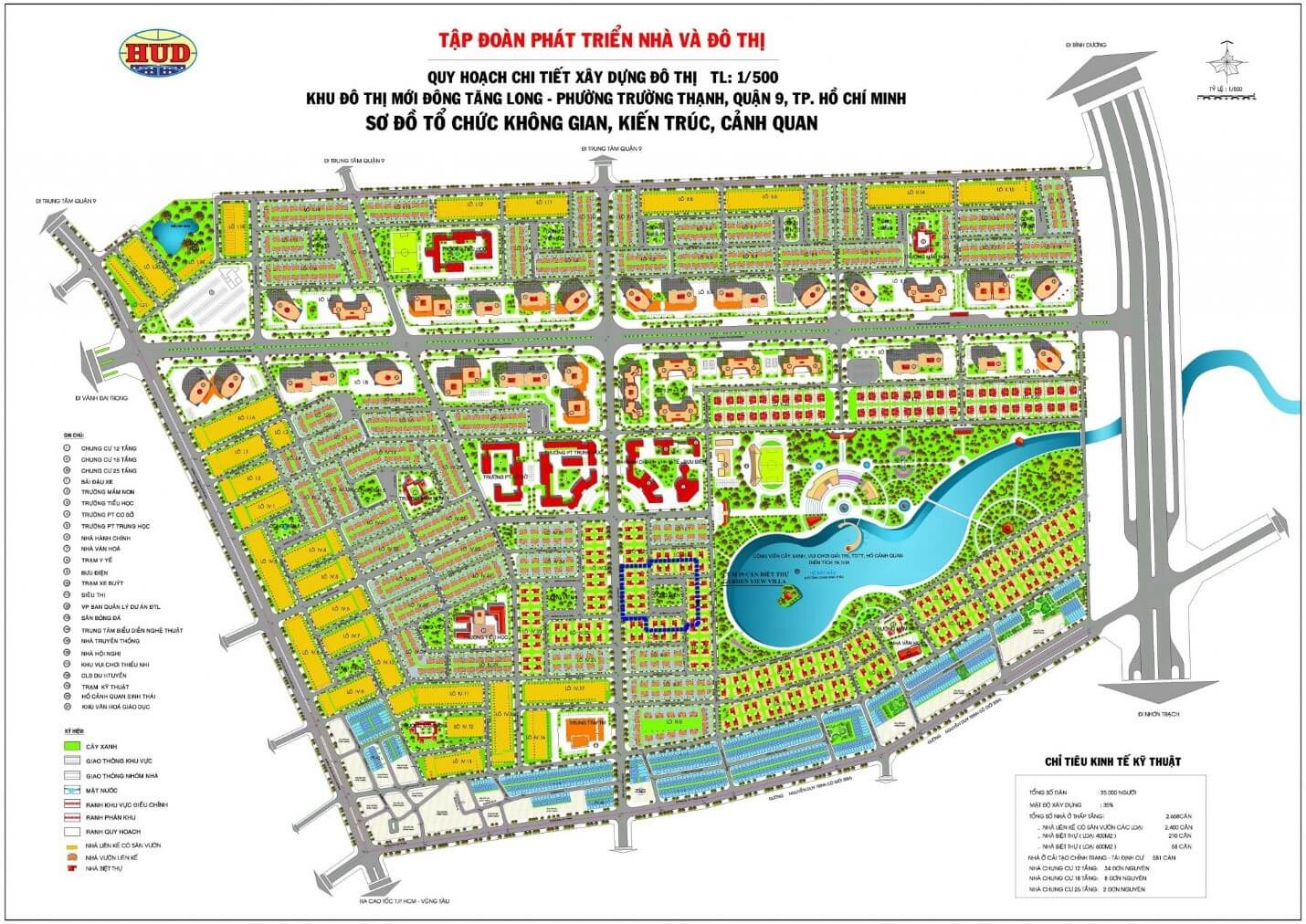 Bảng quy hoạch chi tiết dự án Đông Tăng Long Phường Trường Thạnh, Quận 9, TP. HCM