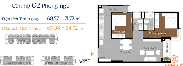can ho 2 phong ngu cua du an him lam phu an