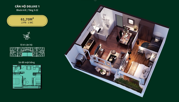 thiet ke can ho deluxe 1 du an diamond lotus riverside