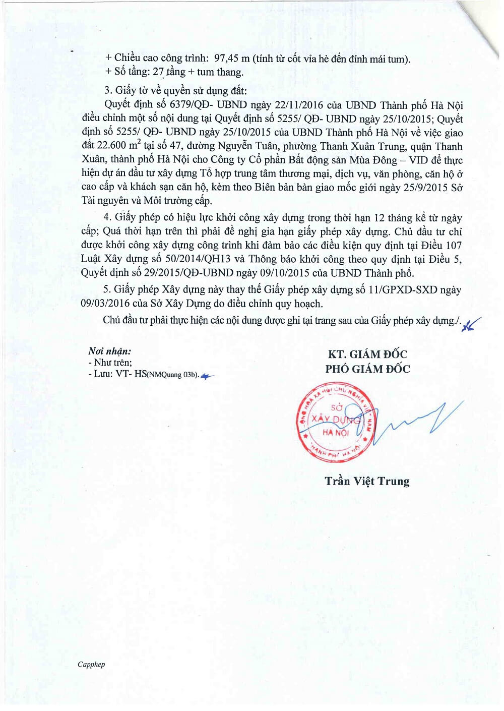 Giấy phép xây dựng ở Hà Nội 2