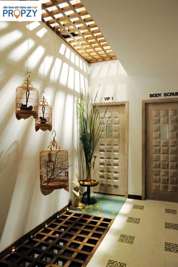 Giếng trời tạo cảnh quan cho ngôi nhà thêm tươi mới