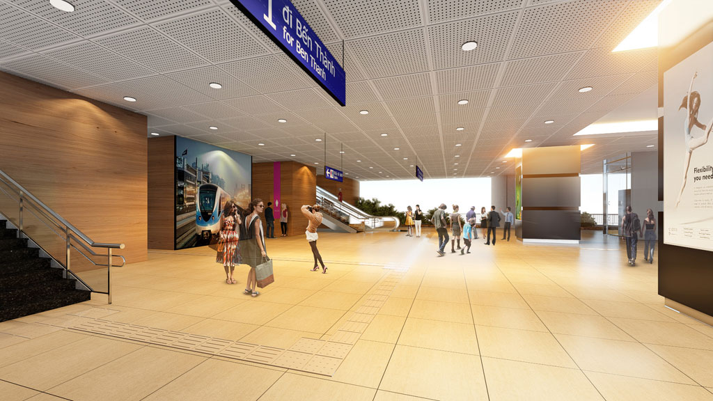 Tại nhà ga này, hành khách dễ dàng tiếp cận các dịch vụ tiện ích vượt trội