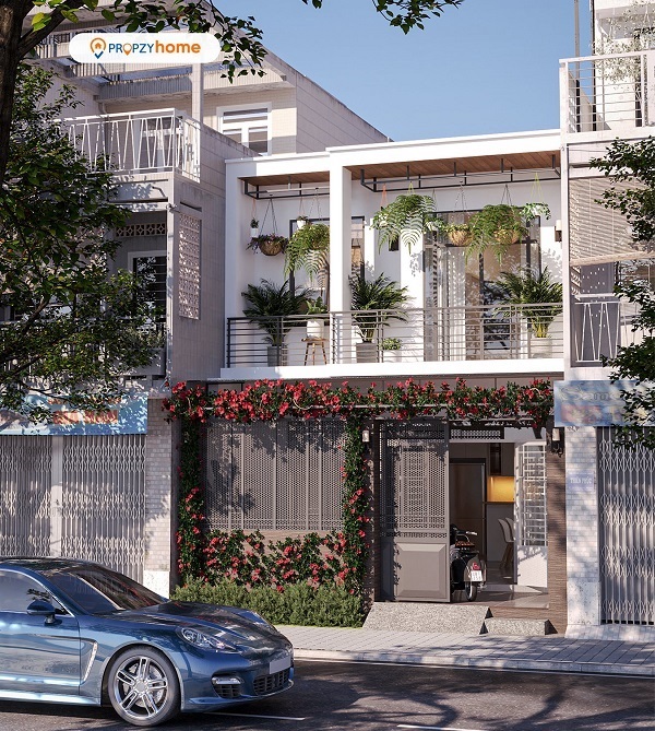 Kết hợp cây cảnh ở ban công nhà tạo cảm giác gần gũi với thiên nhiên