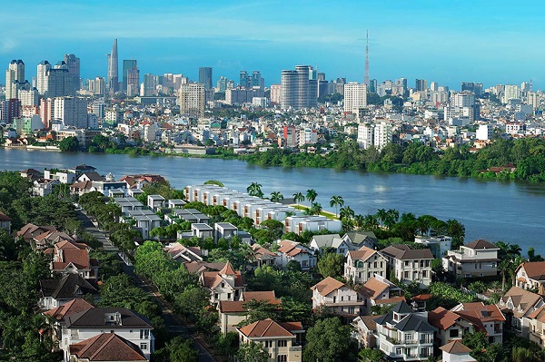 Khu Thảo Điền có nhiều cây xanh, mang lại cuộc sống gần gũi thiên nhiên