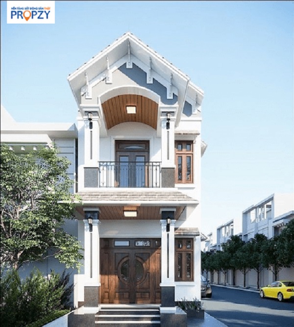 Nhà phố cấp 3 mái thái hiện đại