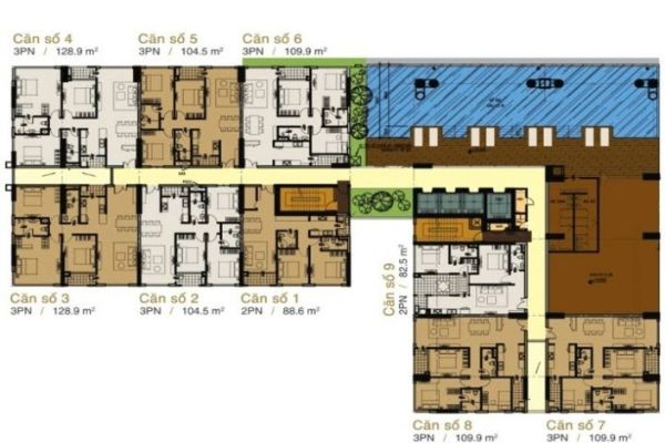 Mặt bằng dự án căn hộ chung cư The Prince Residence