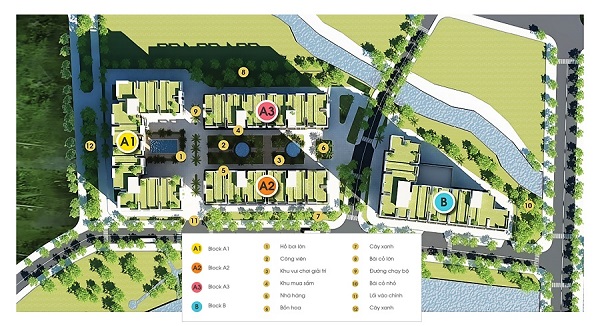Mặt bằng tổng dể dự án căn hộ Sunview Town