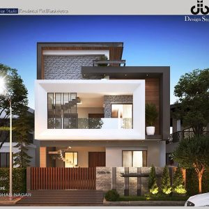 mau-biet-thu-pho-so-10-front-elavation-300x300-1 Mẫu biệt thự số 10 Front Elavation