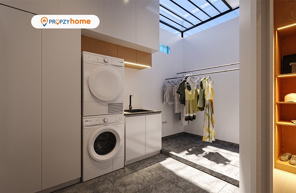 Mẫu nhà thiết kế gần gũi thiên nhiên với sân phơi đồ ngập tràn ánh sáng