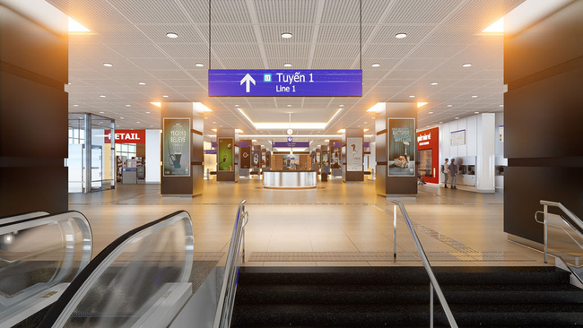 Hé lộ hình ảnh, kiến trúc hoành tráng về nhà ga Tân Cảng tuyến metro số 1