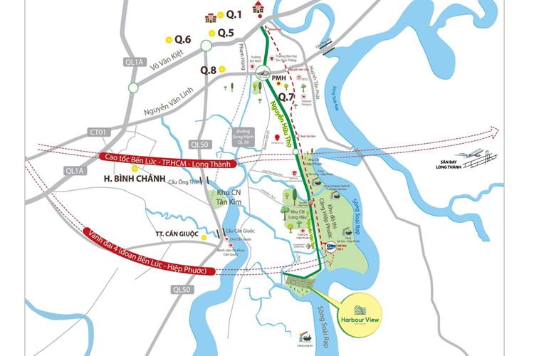 Vị trí dự án Hiệp Phước Harbour View Long An