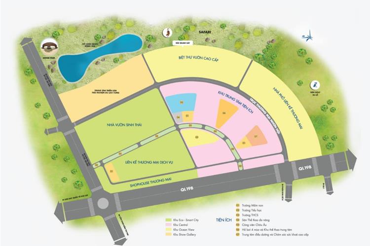 Mặt bằng phân lô toàn khu dự án đất nền Kỳ Co Gateway Quy Nhơn 