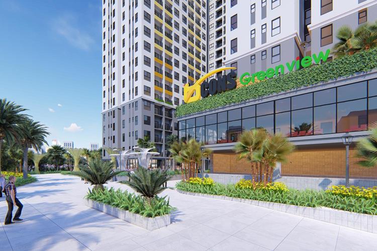 Cổng chính dự án căn hộ Bcons Green View 